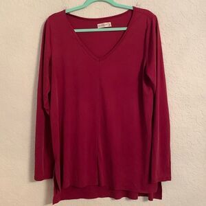 Abercrombie and Fitch V- Neck Long Sleeve Plum Women’s Tunic Size L